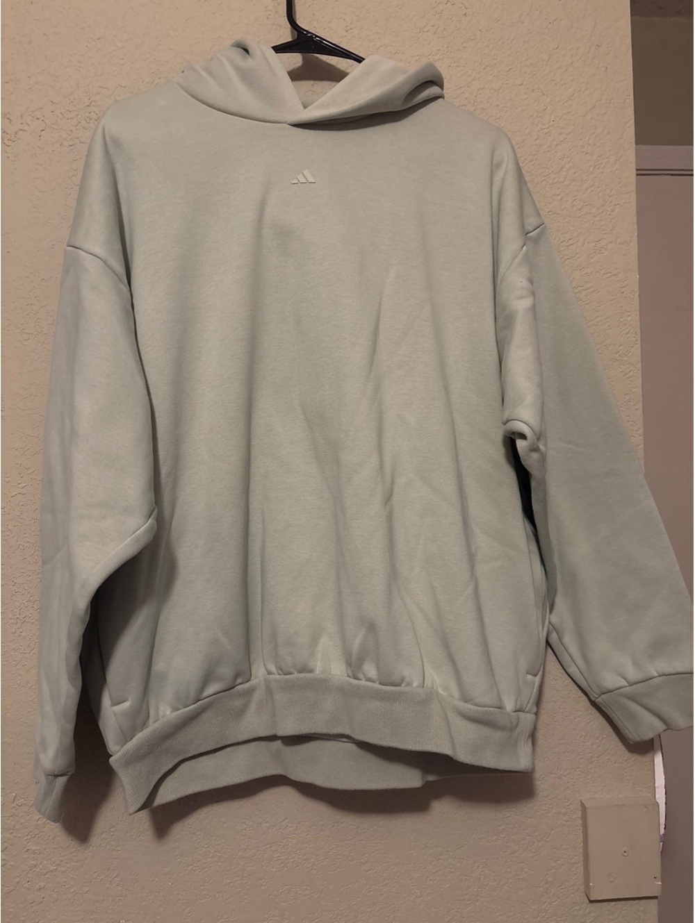 Adidas Basketball Hoodie in Light Green, Size M